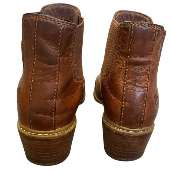 Timberland Sutherlin Bay Low Leather Chelsea Boots A2EFF Sz 7.5M Brown #341B - Picture 6 of 8